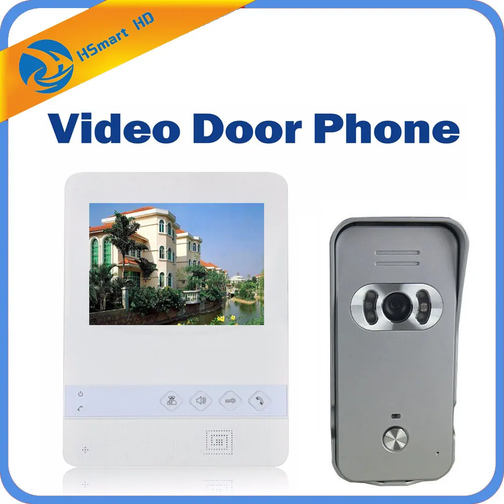 

4.3'' TFT Color Wired Video Intercom Door Phone Doorbell System for home 700TVL IR Night Vision Outdoor Camera Waterproof