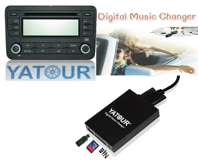 Yatour для peugeot 106 206 307 406 Citroen C3 C4 C5 C8 Xsara RD3 RB3 RM2 MP3 Bluetooth Радио адаптер цифровой музыки чейнджер YTM06