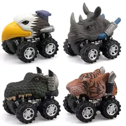 Животного Детский подарок игрушка динозавр модель мини-игрушечный автомобиль подарок тянуть назад автомобили игрушка грузовик хобби