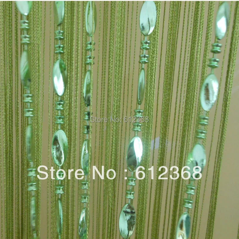 Tangpan String Big Bright Buttons Fringe Beaded Door Curtain Fly