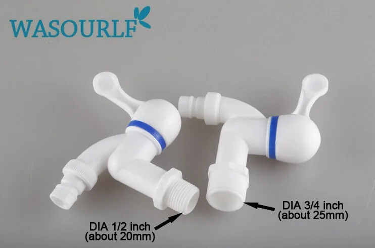 WASOURLF пластиковый кран pp мини кран с наружной резьбой белый маленький кран легко установить стиральная машина оптом сад