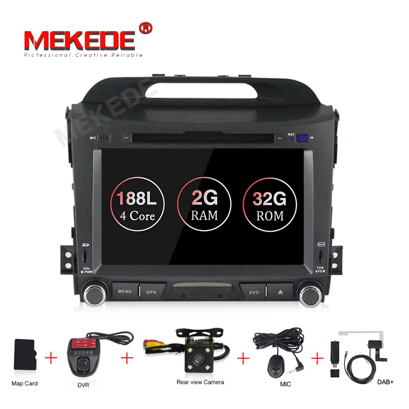 

MEKEDE 2G+32G Android 9.1 4G Car Radio Multimedia Video Player Navigation GPS 2 din For KIA Sportage 3 4 2010-2015 dvd