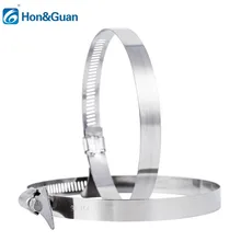 2pcs 4/5/6 inch Stainless Steel 201 Drive Hose Clamp Adjustable Fuel Line Pipe Worm Gear Clip Clamp Tube Durable Anti-oxidation