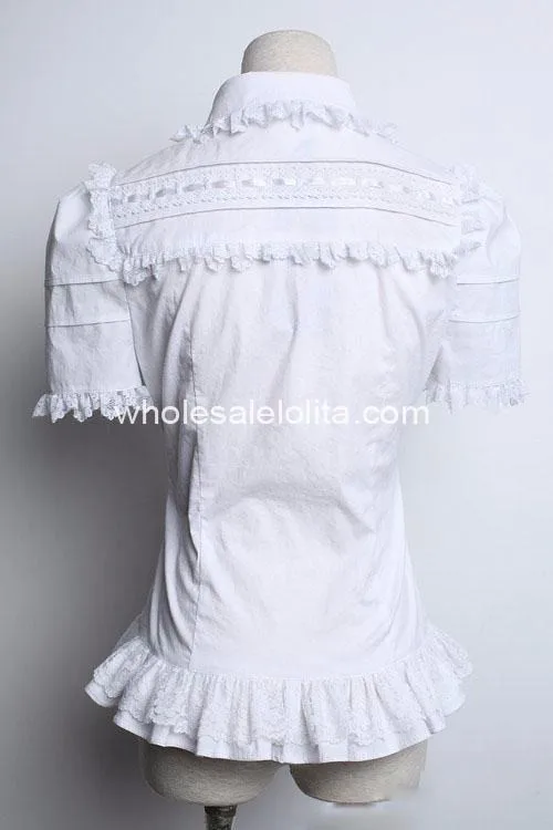 Индивидуальный заказ блузка холодный белый Готическая Лолита Блузка сладкий Кружево Лолита рубашка Готический блузка