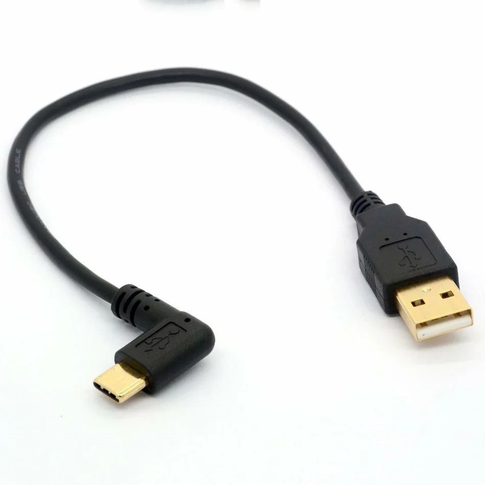 USB кабель для синхронизации данных и зарядки 25 см длина 2 0 (Type A) Type C левый правый
