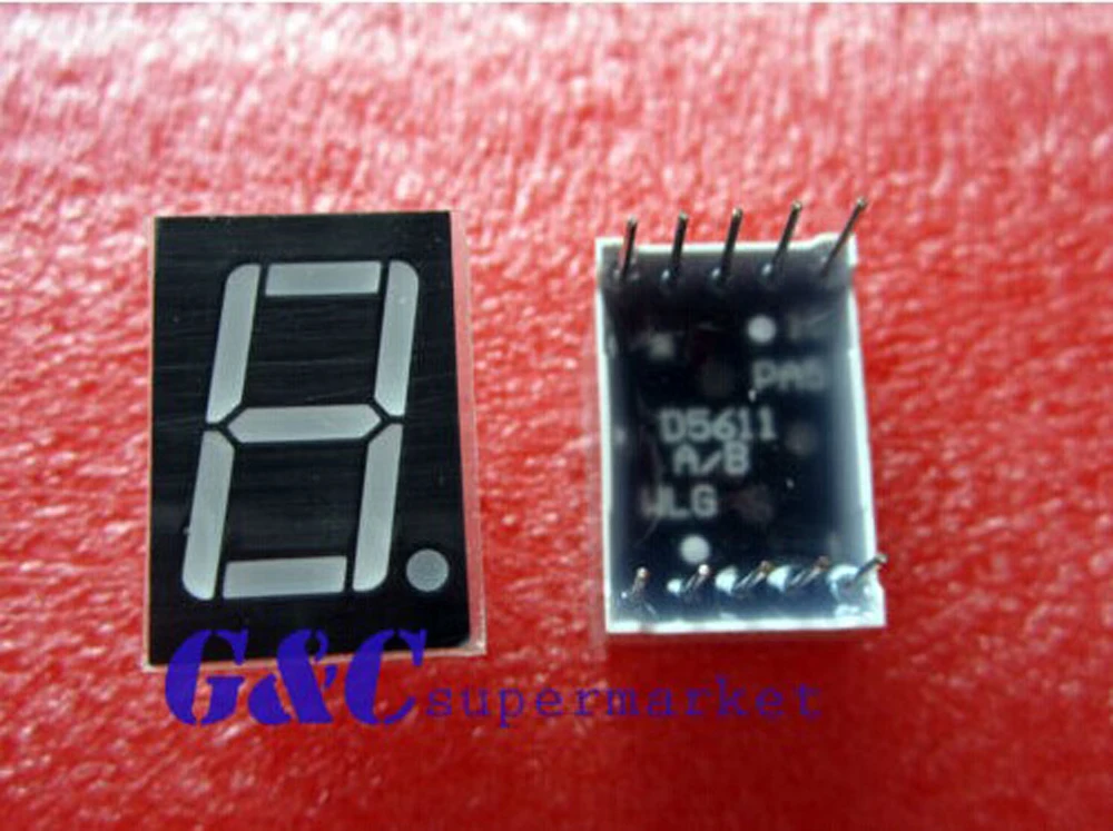 10PCS 0.56 inch 1 digit Red Led display 7 segment Common cathode