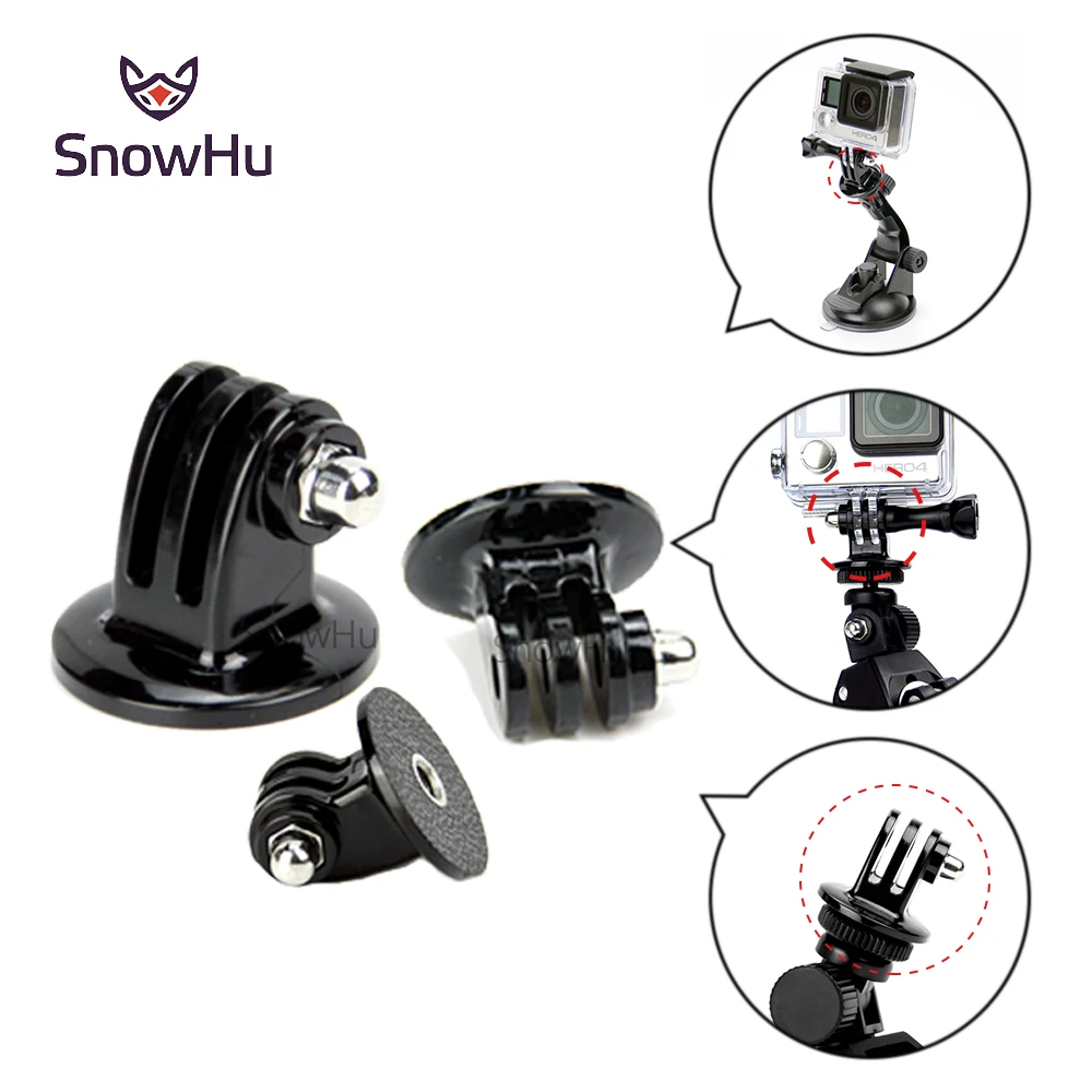 SnowHu для Gopro штатив монопод адаптер Аксессуары для Go pro Hero 8 7 6 5 4 3+ SJ4000 для xiaomi yi аксессуары для EKEN