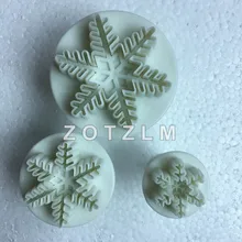 3 шт/набор 3 различных серии снега форма пластиковый набор резаков для печенья пружинный Плунжер форма для выпечки TXS015