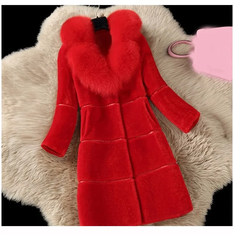 2018 Winter New Women Faux Fox Fur Coat Turn-Down Collar Ladies Long Sleeve Warm Jackets Casual Thicken Faux Mink Fur Coats 2018 Winter New Women Faux Fox Fur Coat Turn-Down Collar Ladies Long Sleeve Warm Jackets Casual Thicken Faux Mink Fur Coats