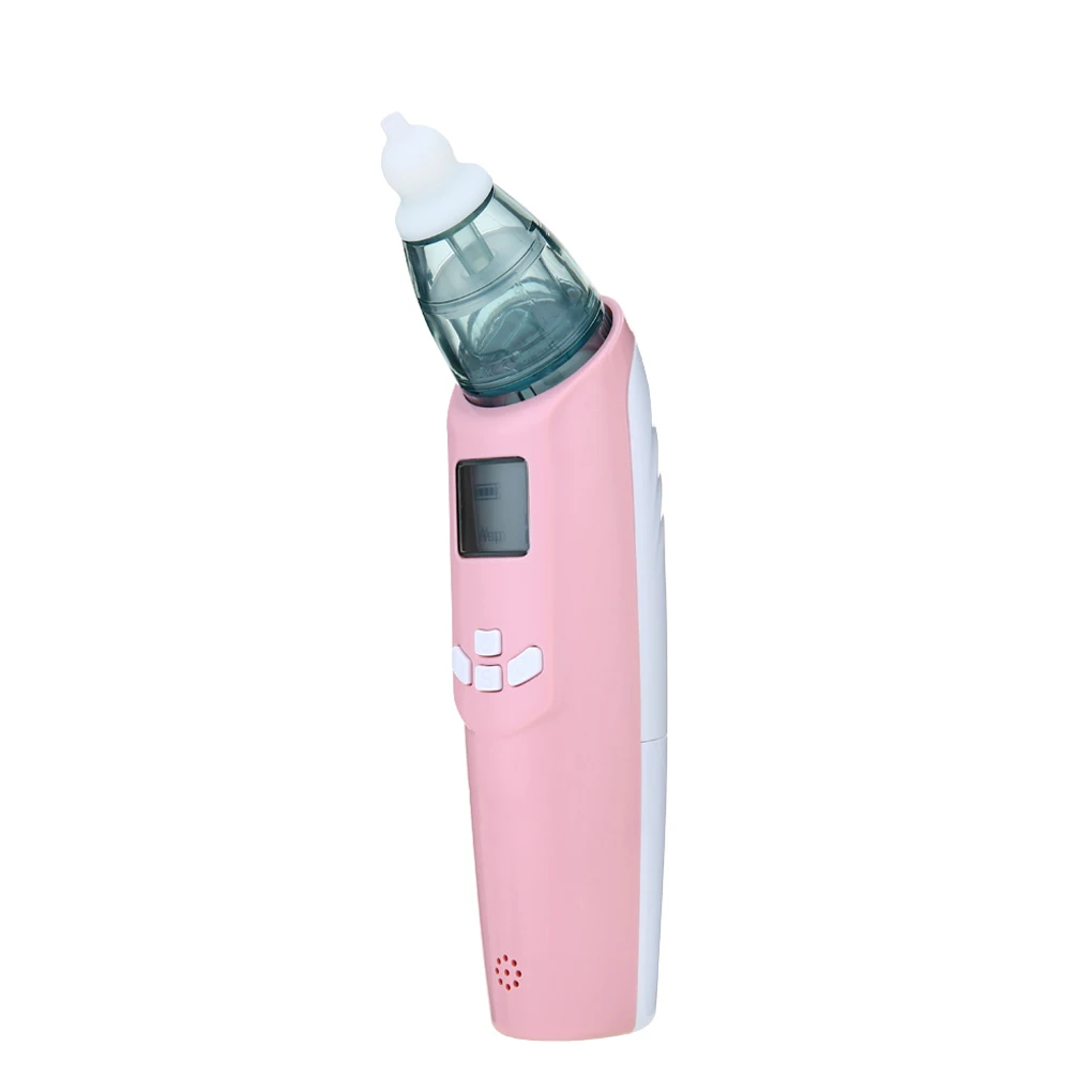 Детский носовой аспиратор, Электрический Очиститель носа, оборудование для нюхания, безопасный гигиенический очиститель носа для новорожденных, малышей, мальчиков - Цвет: pink