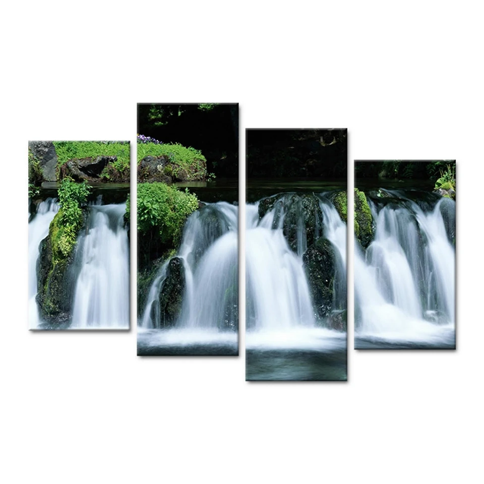 Waterfall Landscape Picture Wall Art HD Print Painting Canvas Living Room Decor Waterfall Landscape Picture Wall Art HD Print Painting Canvas Living Room Decor