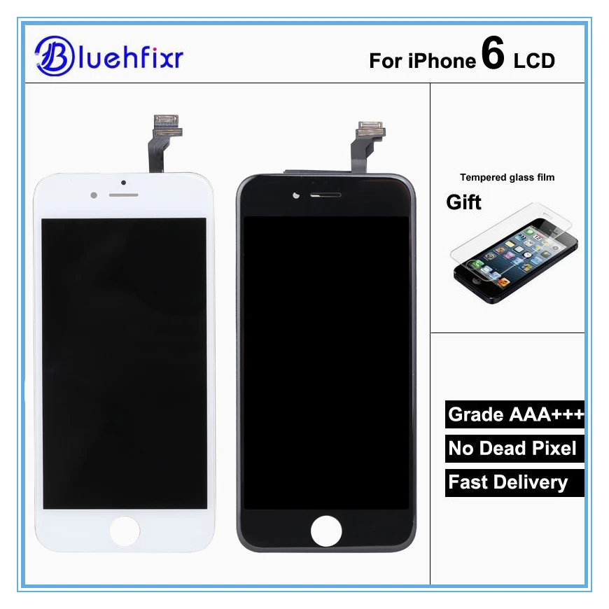 AAA + высокое качество LCD для iPhone 6 полный дисплей кодирующий преобразователь