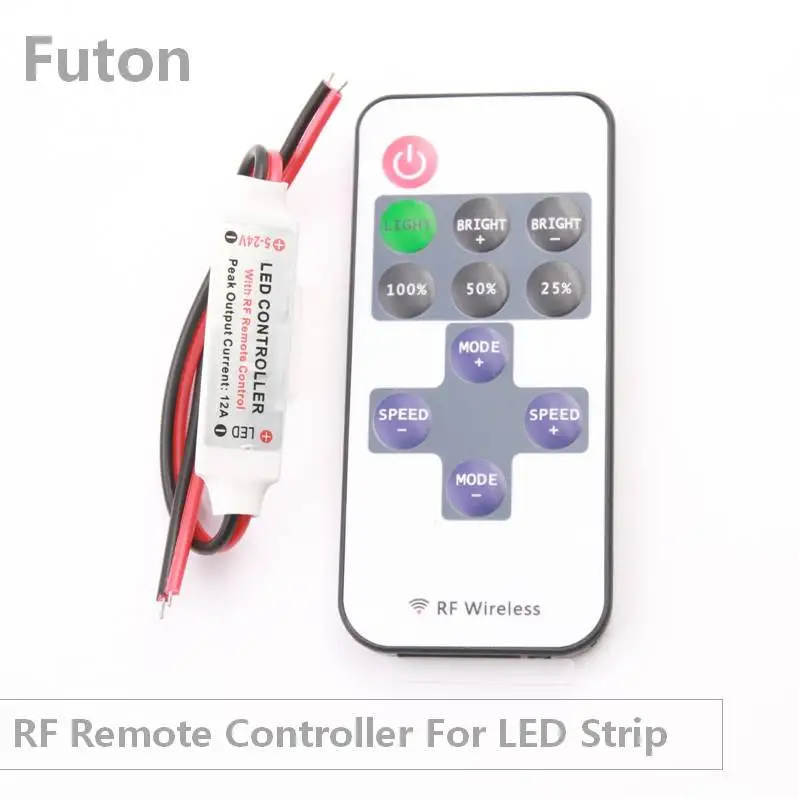 

DC 5~24V Operated Wireless RF Remote Controller for LED Light Strip SMD5050/2835 And DIY
