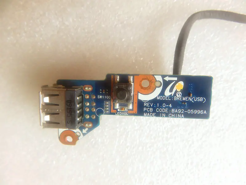 Оригинальный блок питания для samsung R530 R540 R580 R730 RV510 usb кнопка включения плата BA92