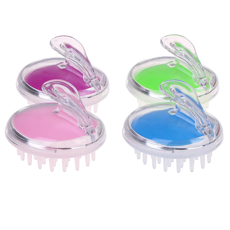 1PC Spa Slimming Massage Brush Comb Silicone Head Body Shampoo Scalp Massage Brush Hair Washing Comb Shower Bath Brush New