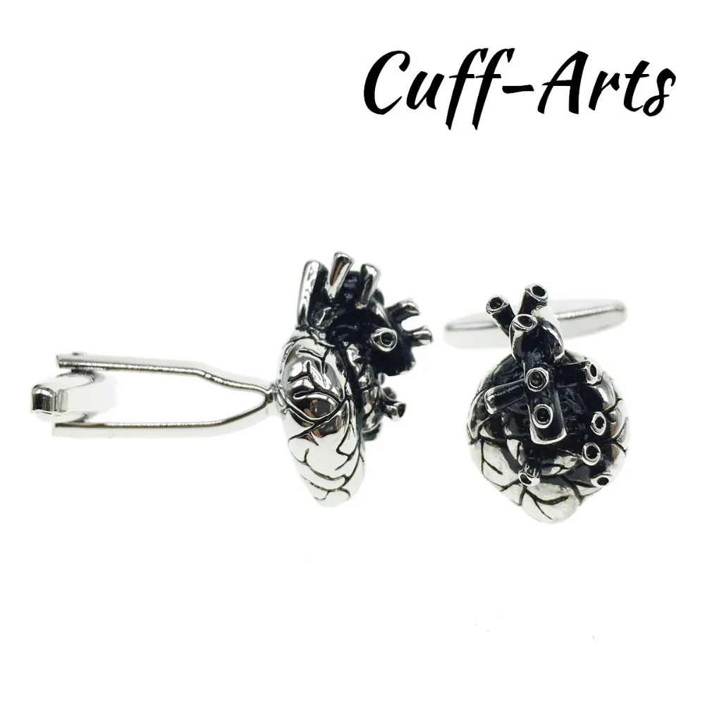 

Cuffarts Luxury Cufflinks For Mens Gift Trendy Anaotomical Heart Cuff Links Jewelry Fashion Male Cufflinks High Quality C10131