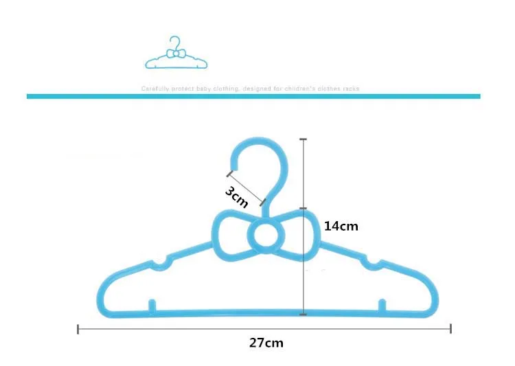 27*14 см детская вешалка с бантиком Детская Одежда колышки пластиковые вешалки для детской одежды для одежды сушилка для одежды ткань вешалка для хранения 1 шт