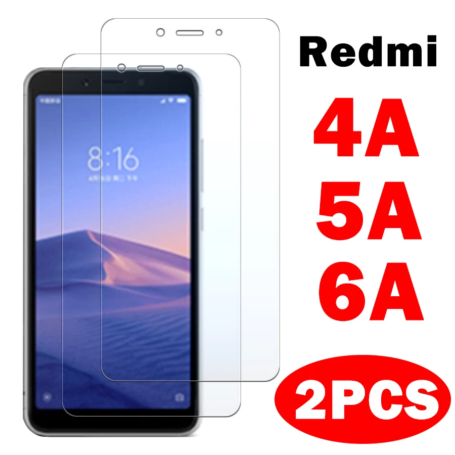 Защитное стекло для xiaomi redmi 6 a 6a 2 шт. защитное xiomi red mi 5a 4a 4x5 4x4 стеклянная пленка resmi