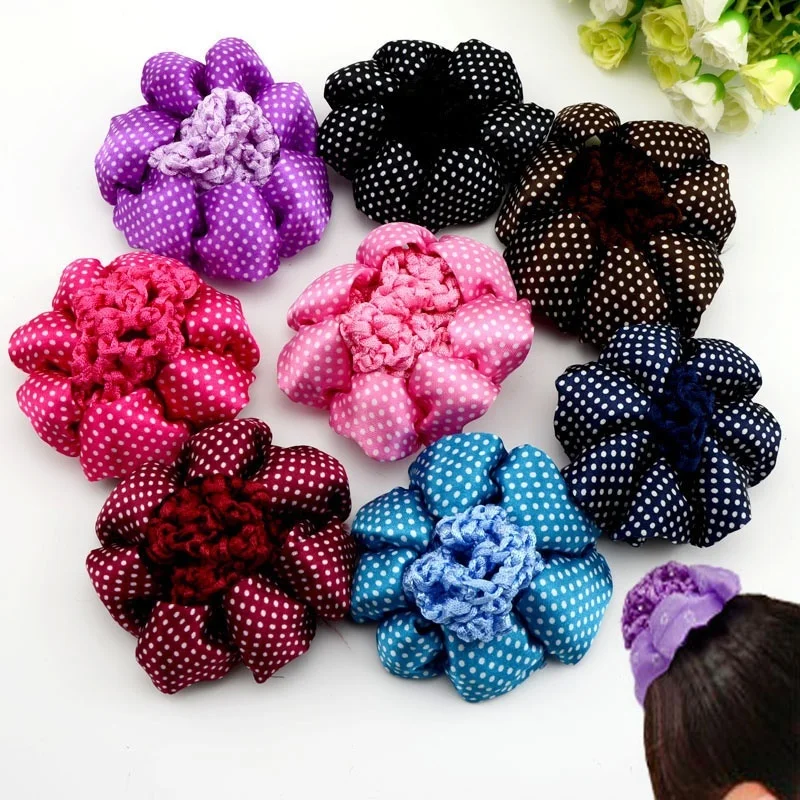1pcs Shiny Girl Women Bun Cover Snood Hair Net Nets Ballet Dance