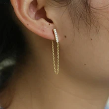 Сияющая AAA кубическая циркониевая серьга в виде стержня для девушек и женщин, вечерние, Горячая Мода 925, серебряная Длинная кисточка, цепочка, cz серьги, золото, деликатные серьги