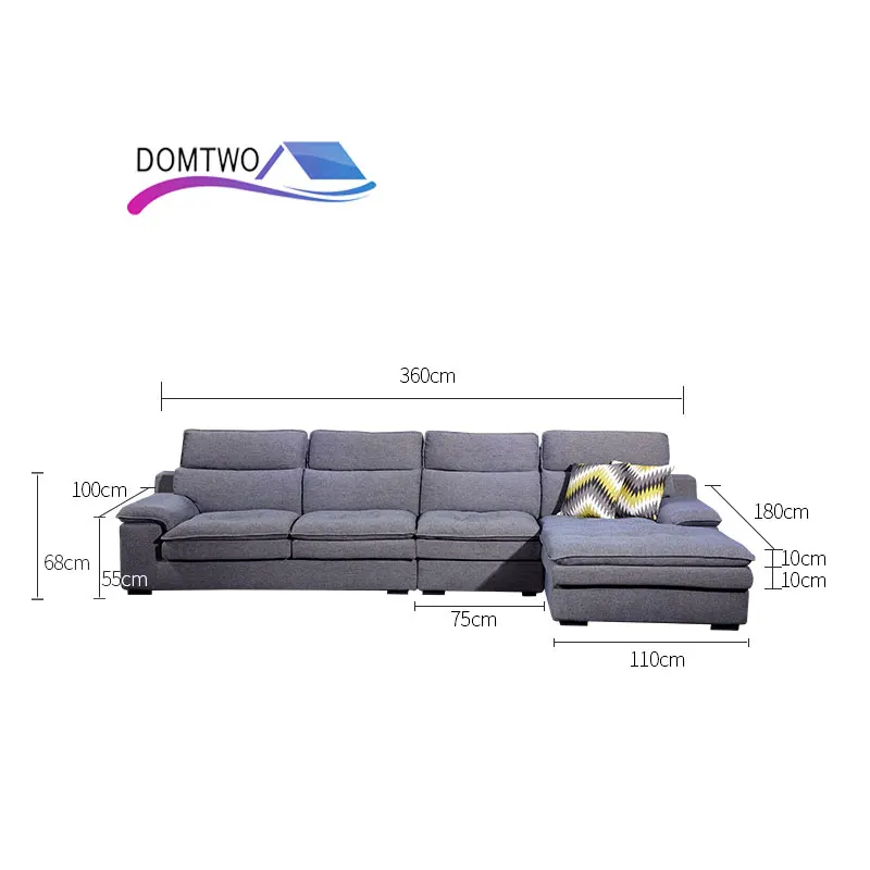 Furniture living room Down Corner custom made modern European style sofa good quality