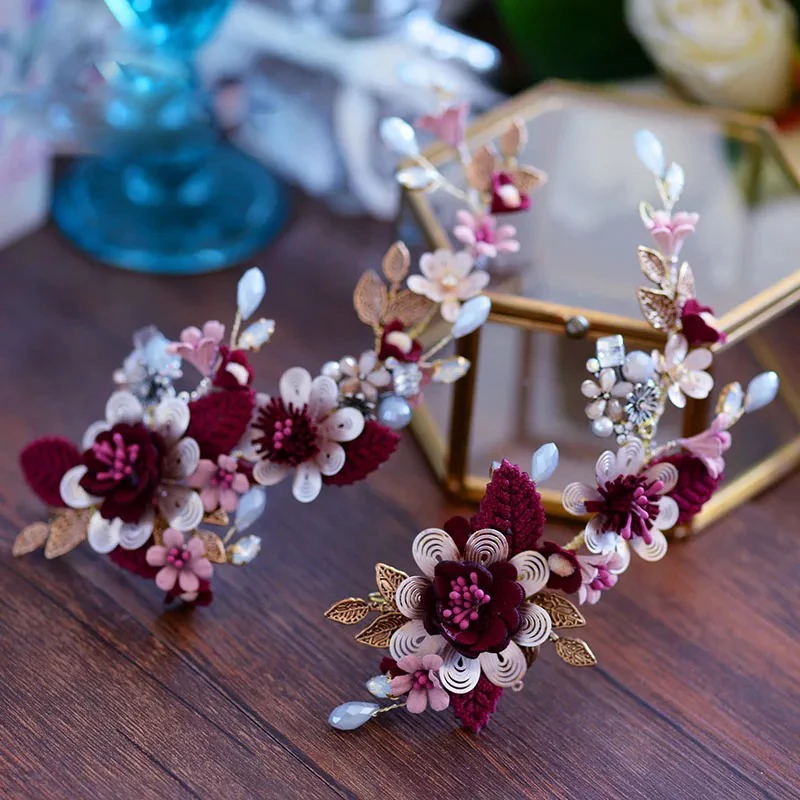 

Top Quality Retro Handmade Brides Hairbands Brides Headdress Wedding Hair Accessory Rhinestone Evening Hair Jewelry