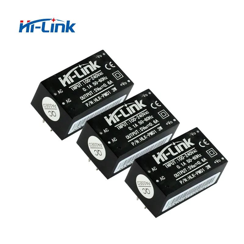 무료 배송 100 개/몫 HLK-PM01 220 볼트 5 볼트 3 와트 미니 절연 전원 공급 장치 모듈 입력/출력 작은 값 낮은 전류