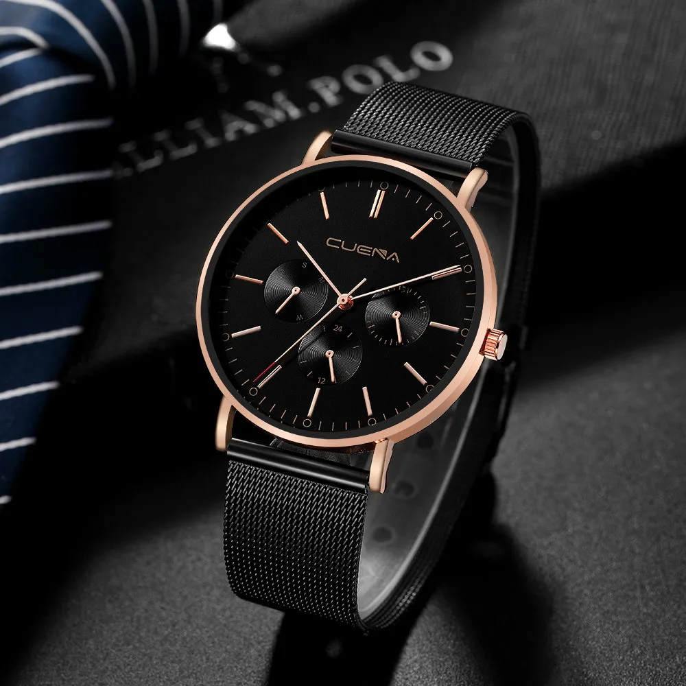 Reloj hombre модные водонепроницаемые мужские часы relogio masculino тонкие сетчатые стальные минималистичные наручные часы montre homme мужские часы