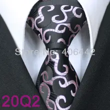 Yibei Coachella связи Для мужчин узкие галстук Дизайн граничит черный со Сирень Пейсли микрофибры галстук мода Slim Tie