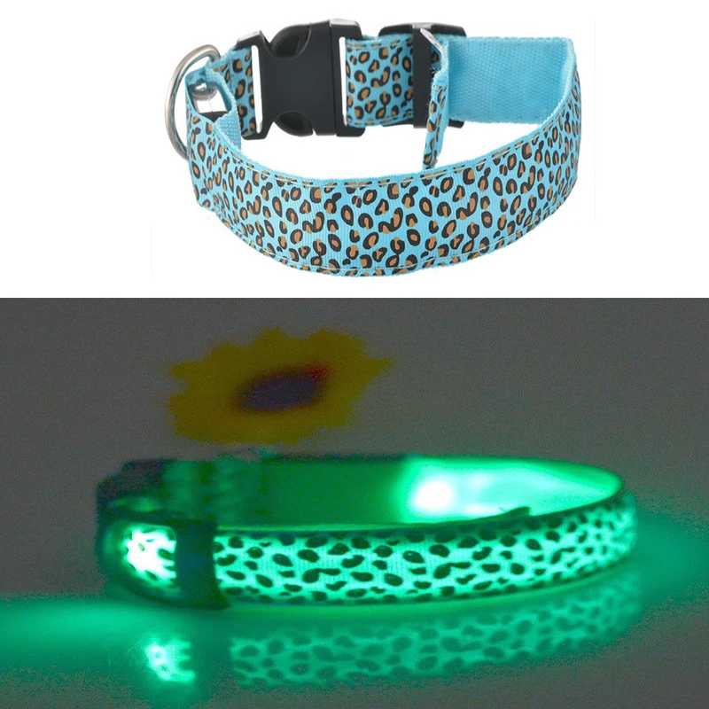 Ошейник мигающий светящиеся диодные огни Pet ошейник для собак воротник USB Перезаряжаемые светодиодный регулируемый светящееся ожерелье безопасности ночь - Цвет: A