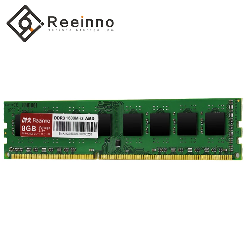 

Reeinno 8GB DDR3 1600MHz desktop memory 240pin 1.5V NON-ECC Lifetime warranty Single Memory RAMs for only AMD In Stock