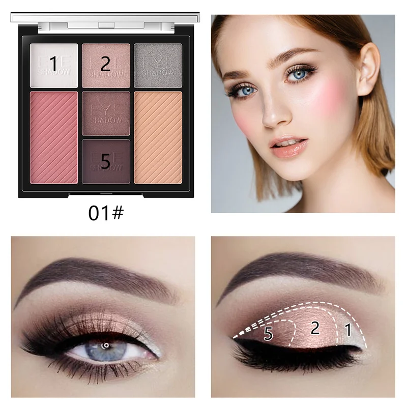 

7 Colors Matte Eyeshadow Matte Mother-of-pearl Eye Shadow Palette Long Lasting Cosmetic Tool Make-Up Palette Hot and New TSLM1