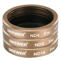 Neewer комплект из 3 предметов нейтральной плотности ND фильтр комплект для autel X-звезда, X-Star Premium дронов: ND4 + ND8 + ND16 фильтры (золото)