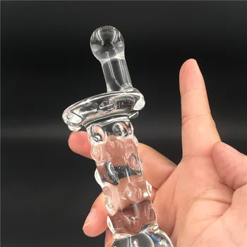 Rotation Pyrex glass crystal dildo Sex toy Adult products for women penis Anal butt plug men female male masturbation 4
