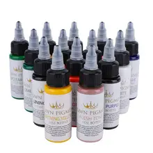 30 мл/бутылка 14 цветов профессиональные тату макияж чернила пигмент для тела искусство чернила Косметика татуировки Поставки