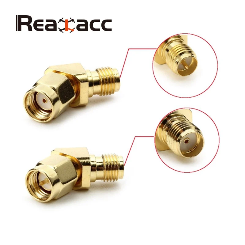 

Hot Sale 1 PCS Realacc 45 Degree Antenna Adapter Connector SMA RP-SMA For RX5808 Fatshark Goggles