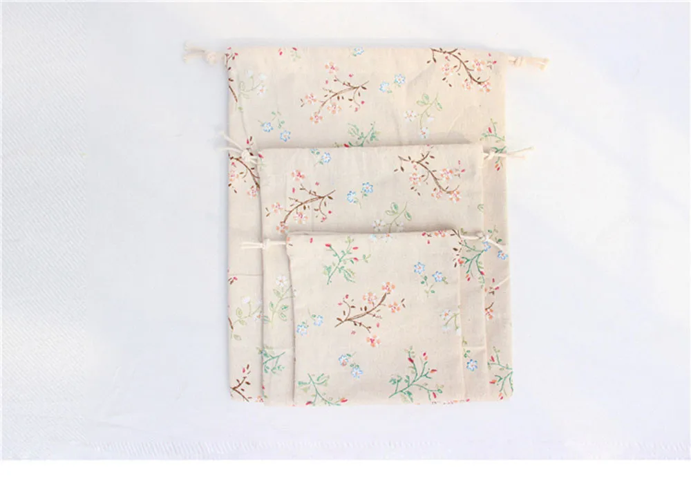 1 шт. цветочные ветви хлопок лен тканевый мешок для сбора пыли дорожная сумка для хранения одежды портативный органайзер для дома Sundry хранение детских игрушек сумки