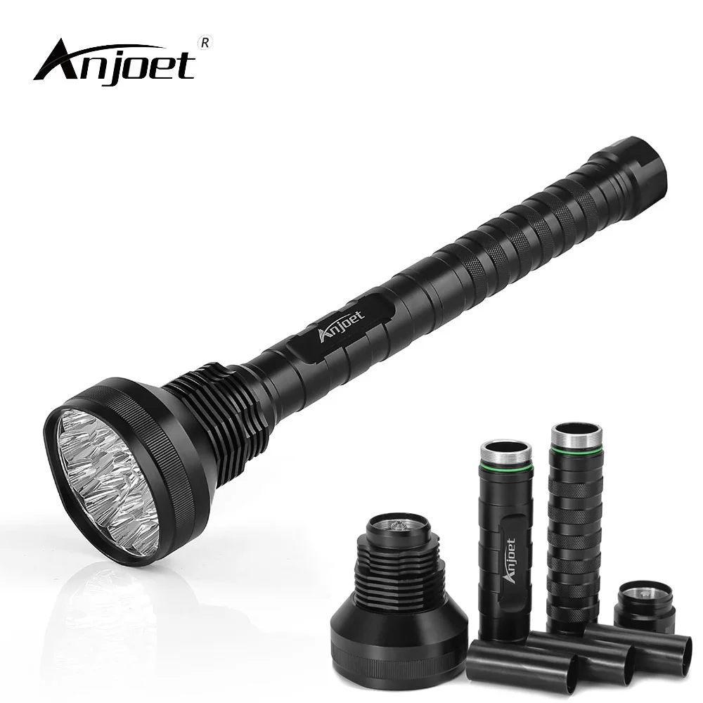 Lanterna de Alta Lâmpada de Trabalho Lanterna de Acampamento Glare Potência Xm l 15 Anjoet 21 24 t6 5 Modos Torch Sotaque Levou 35000 Lumens Luz