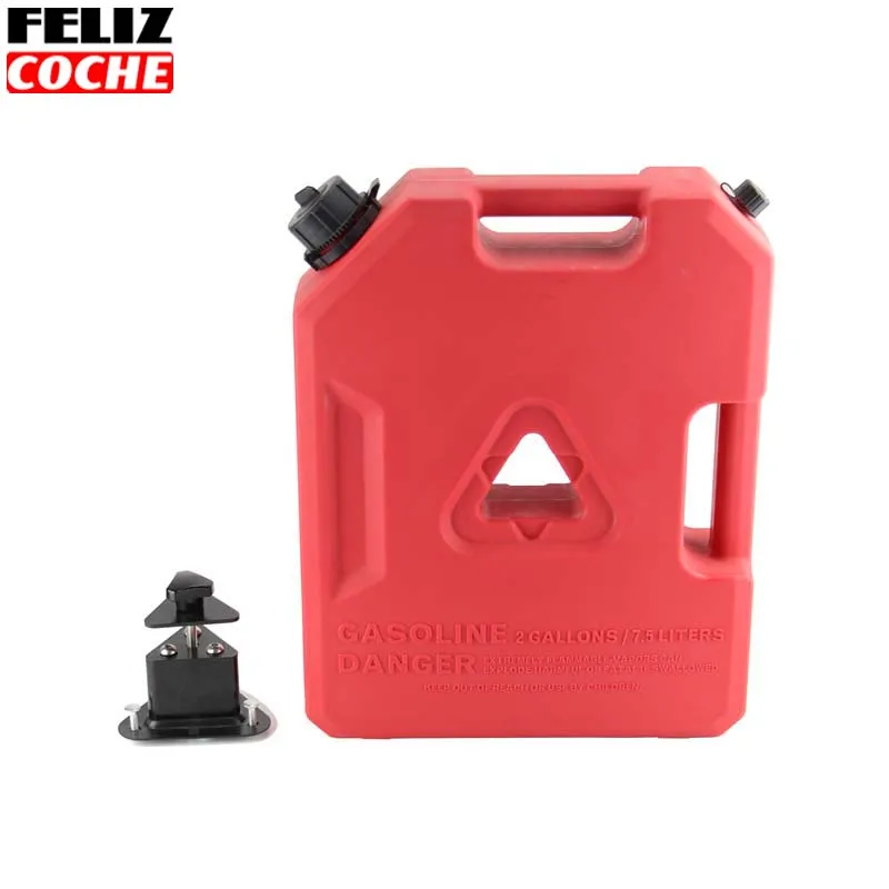 Bidon Carburant 3L Portable Avec Support - Pour Voiture, Moto, UTV, ATV - Noir ABS Résistant