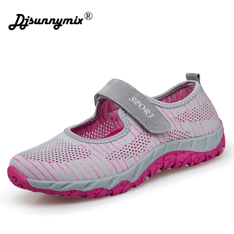 DJSUNNYMIX Women Shoes Summer Mesh Breathable Flat Female Loafers Slip On mom Casual Flats Shoes Plus Size 36- 41 DJSUNNYMIX Women Shoes Summer Mesh Breathable Flat Female Loafers Slip On mom Casual Flats Shoes Plus Size 36- 41
