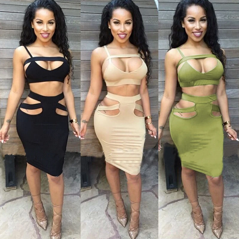 two piece sexy dress