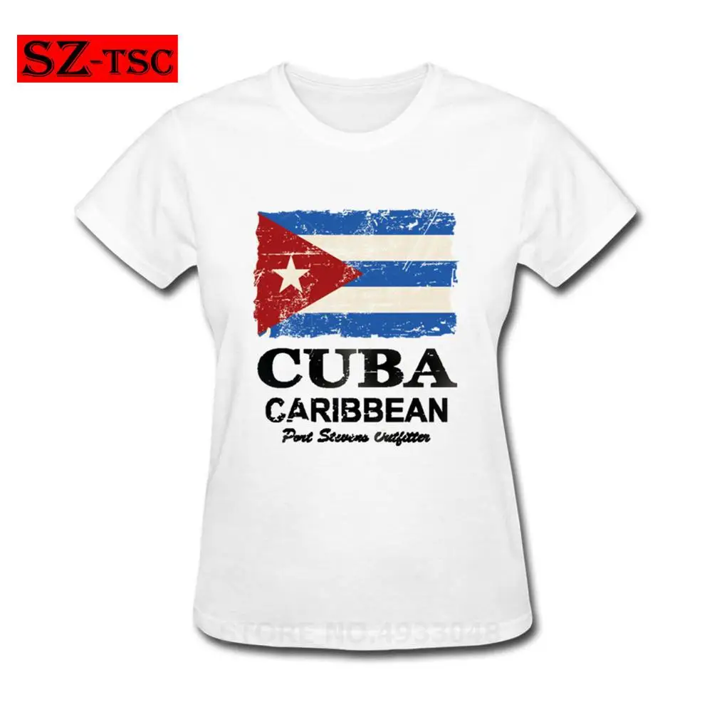 

Newest 2019 Summer Fashion Cuba Flag Women T Shirt Short Sleeve Women Cuban flag Vintage Printed T Shirts Casual Funny Tees Tops
