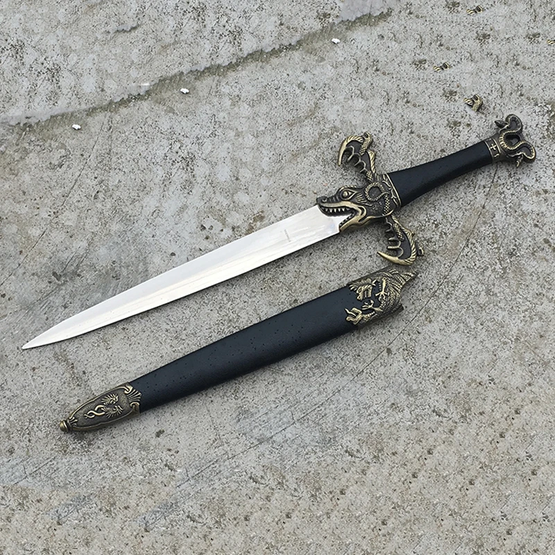 Dragon snake small sword length=39cm stainless steel blade Hard resin sheath