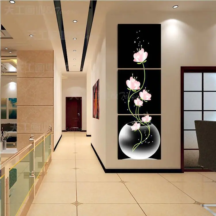 3 Panel Free Shipping Hot Sell Beautiful Pink Flower Modern Wall Painting Home Decor Picture Print On Canvas Framed Art 3 432 Art Orange Art Jokesart Aisle Aliexpress