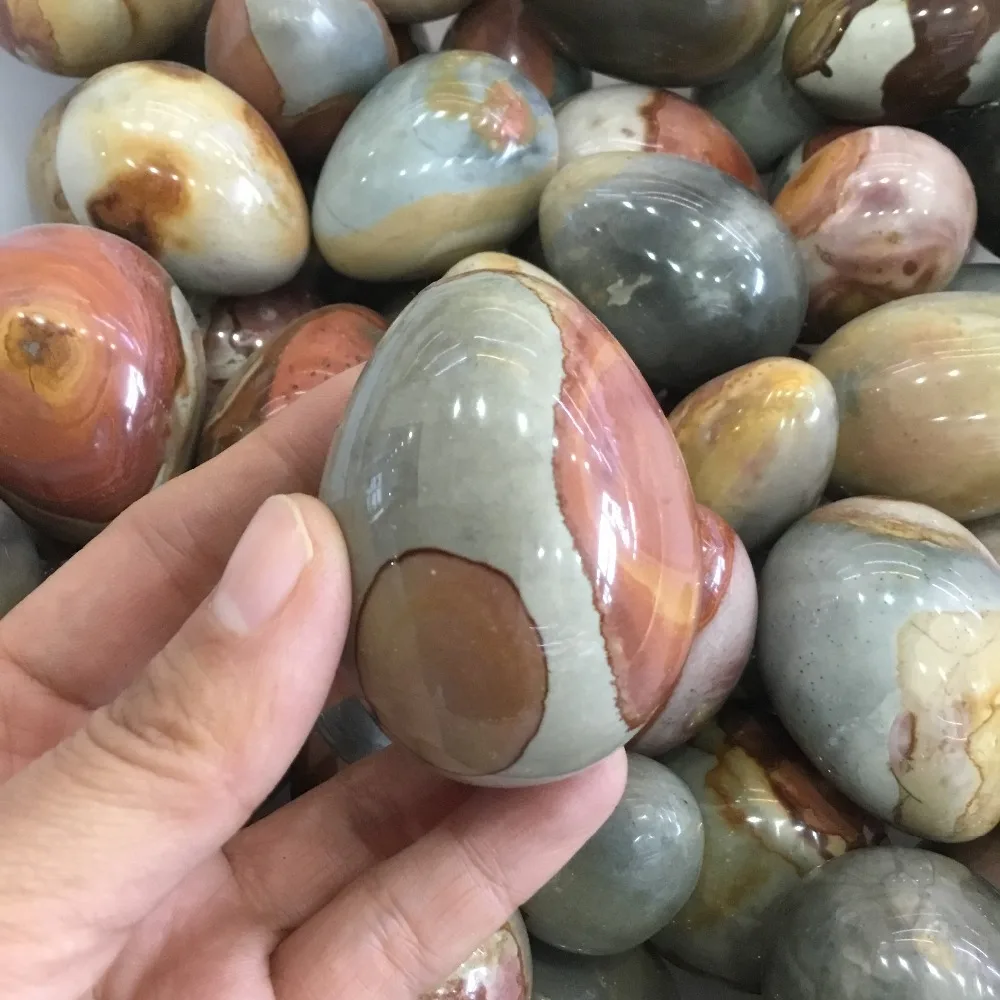

50mm Natural ocean jasper Egg minerals crystal healing stone egg