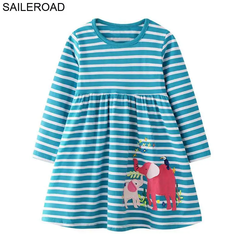 7091 same picture SAILEROAD Рождественский Олень Dot Pattern Детские Дети Девушки Футболки Платье Осень Дети Платья Девочек Для Детской Одежды Одежда - Цвет: 7091 same picture