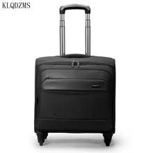 KLQDZMS 18 дюймов Мужская посадка в бизнес-класс вращающийся багажник для женщин пароль тележка чемодан колеса носить на дорожная сумка