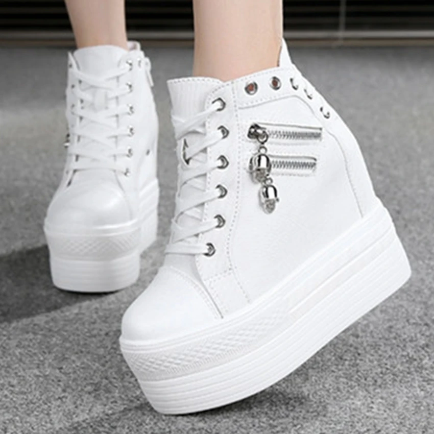 

high top women breathable running shoes height increasing women platform running shoes ladies fitness trainers shoes boots women