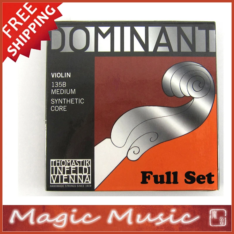 

Free shipping! Thomastik Dominant 135B Medium Violin Strings 4/4, Made in Austria, 135B Full Set