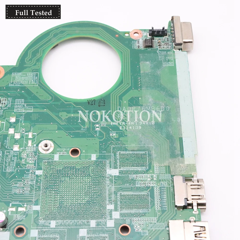 Black Friday  NOKOTION 722204-501 722204-001 Main board For HP Pavilion 15 17 15-E 17-E laptop motherboard DA0R76